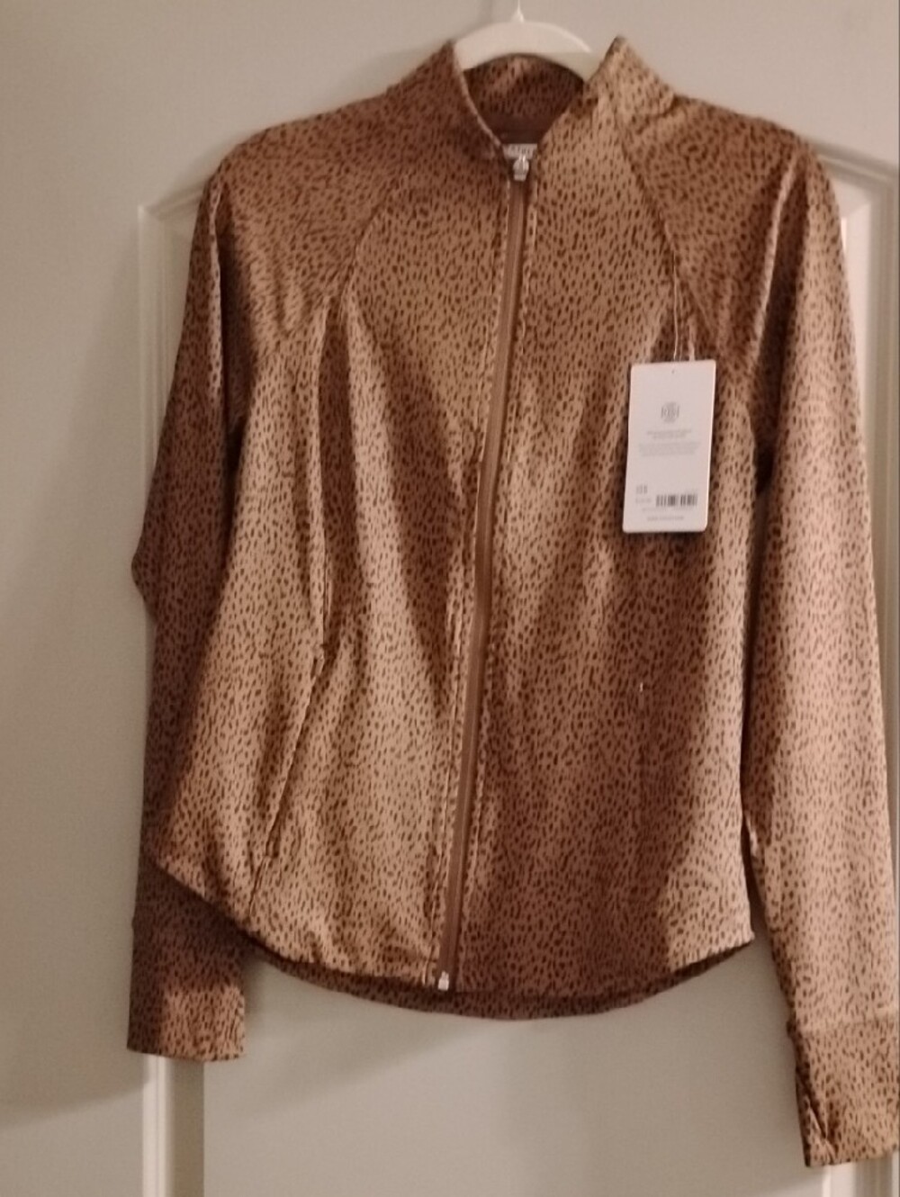 Athleta Brown Leopard-Print Jacket and Pants Set - Picture 5 of 9